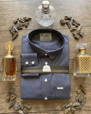 Raheb Thobe Dark Grey-IslamicShoppe.com