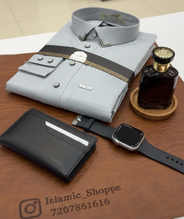 Saudi Raheb Thobes in India (Grey) 3 - IslamicShoppe.com